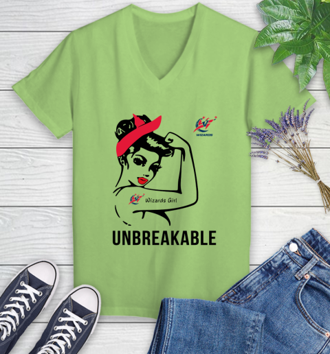 NBA Washington Wizards Girl Unbreakable Basketball Sports Women's V-Neck T-Shirt 6