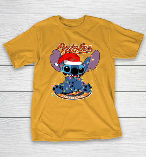 Baltimore Orioles MLB noel stitch Baseball Christmas T-Shirt 2