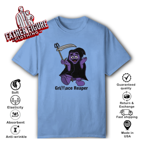 znry grimace reaper grim reaper classic t shirt 2 front carolina blue