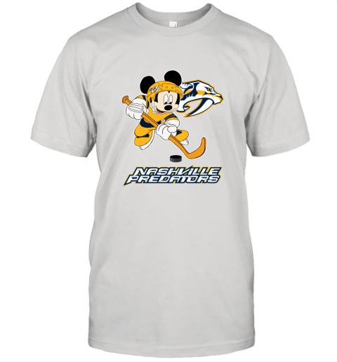 NHL Nashville Predators Mickey Mouse Disney Hockey T Shirt Long Sleeve T- Shirt