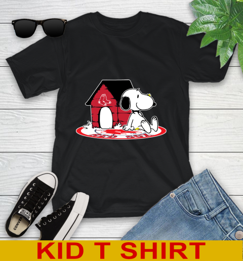 MLB Baseball Boston Red Sox Snoopy The Peanuts Movie Shirt Youth T-Shirt 2