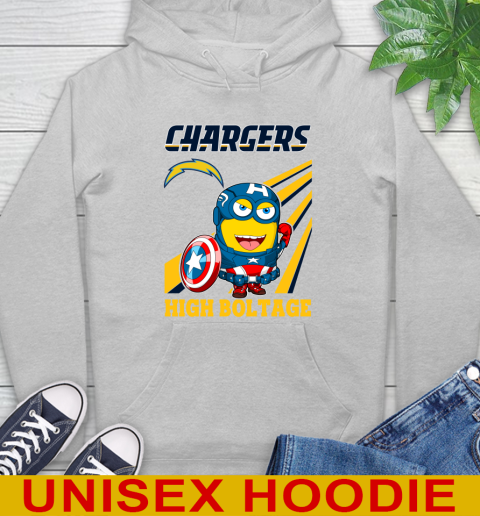 NFL Football Los Angeles Chargers Captain America Marvel Avengers Minion Shirt Hoodie 6