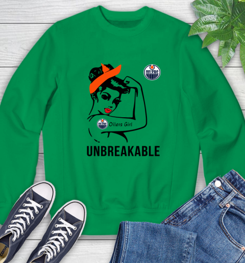 NHL Edmonton Oilers Girl Unbreakable Hockey Sports Sweatshirt 4