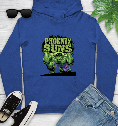 Phoenix Suns NBA Basketball Incredible Hulk Marvel Avengers Sports Youth Hoodie 9