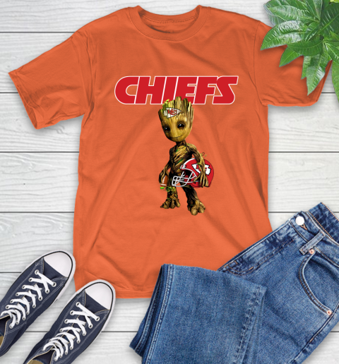 Kansas City Chiefs NFL Football Groot Marvel Guardians Of The Galaxy T-Shirt 5