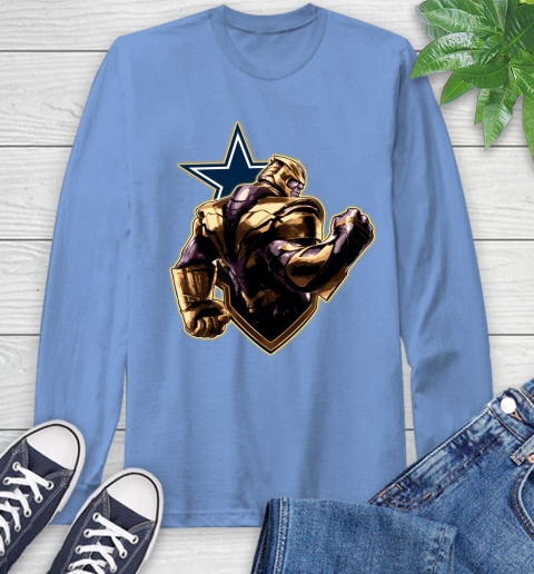 NFL Thanos Avengers Endgame Football Sports Dallas Cowboys Long Sleeve T-Shirt 11