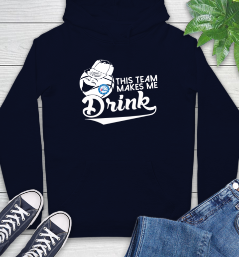Philadelphia 76ers NBA Basketball This Team Makes Me Drink Adoring Fan Hoodie 3