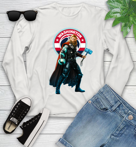 NBA Thor Avengers Endgame Basketball Washington Wizards Youth Long Sleeve 12
