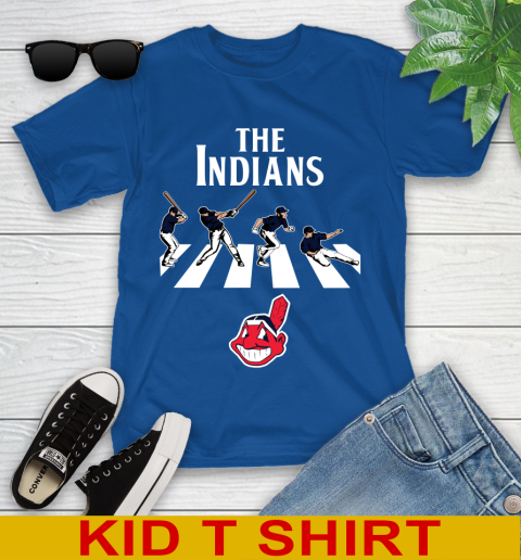 MLB Baseball Cleveland Indians The Beatles Rock Band Shirt Youth T-Shirt 10