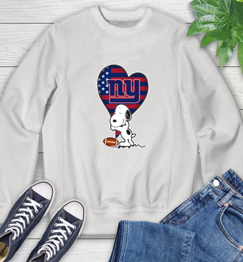 New York Giants NFL Football The Peanuts Movie Adorable Snoopy Sweatshirt