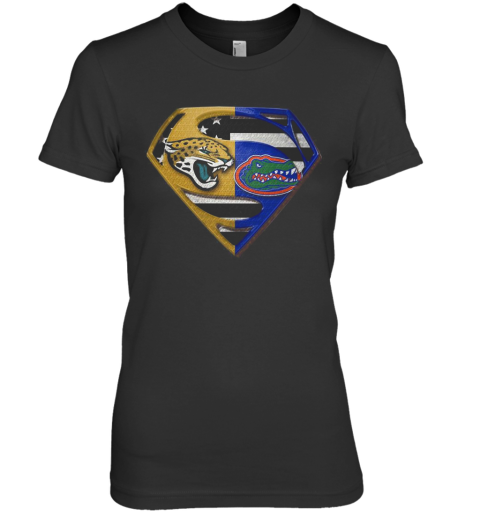 Superman Jacksonville Jaguars And Florida Gators Premium Women's T-Shirt