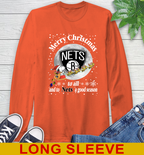 Brooklyn Nets Merry Christmas To All And To Nets A Good Season NBA Basketball Sports Long Sleeve T-Shirt 4