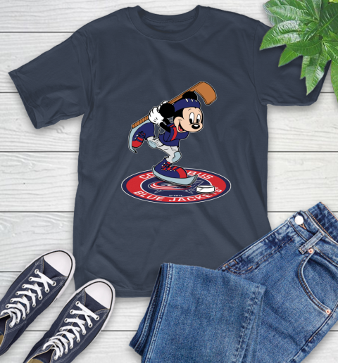 NHL Hockey Columbus Blue Jackets Cheerful Mickey Disney Shirt T-Shirt 4