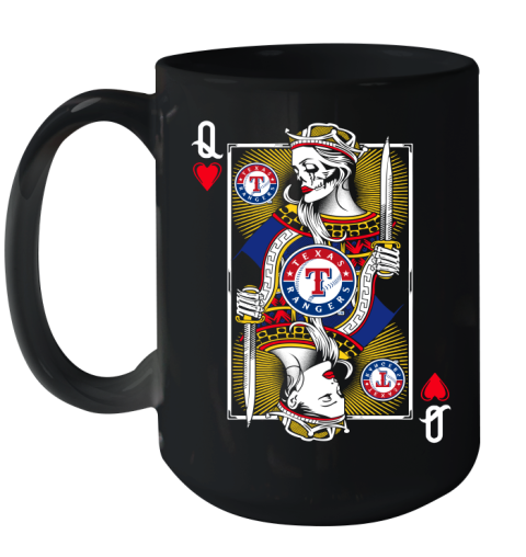 MLB Baseball Texas Rangers The Queen Of Hearts Card Shirt Ceramic Mug 15oz