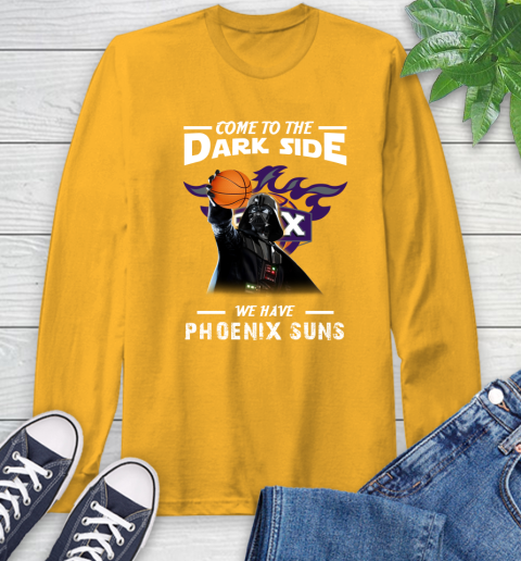 NBA Come To The Dark Side We Have Phoenix Suns Star Wars Darth Vader Basketball Long Sleeve T-Shirt 2