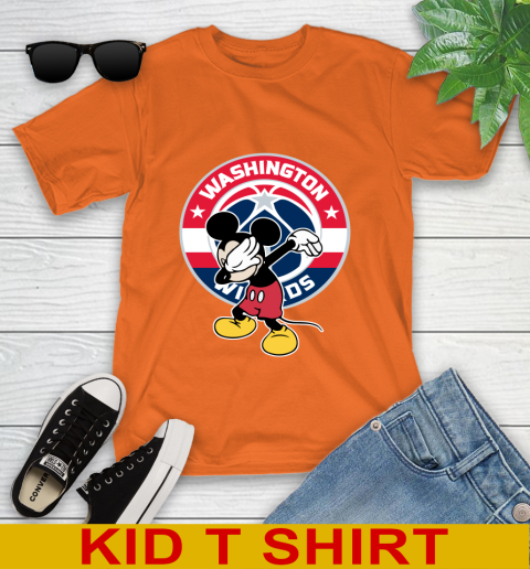 Washington Wizards NBA Basketball Dabbing Mickey Disney Sports Youth T-Shirt 7