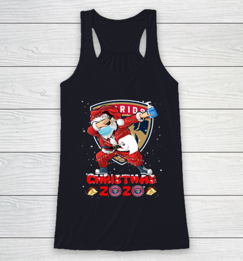 Florida Panthers Funny Santa Claus Dabbing Christmas 2020 NHL Racerback Tank 7