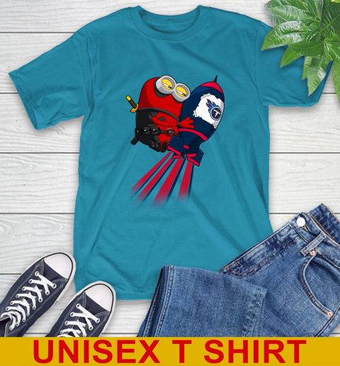NFL Football Tennessee Titans Deadpool Minion Marvel Shirt T-Shirt 9