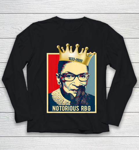 Vintage Notorious RBG 1933  2020 Shirt Ruth Bader Ginsburg Youth Long Sleeve