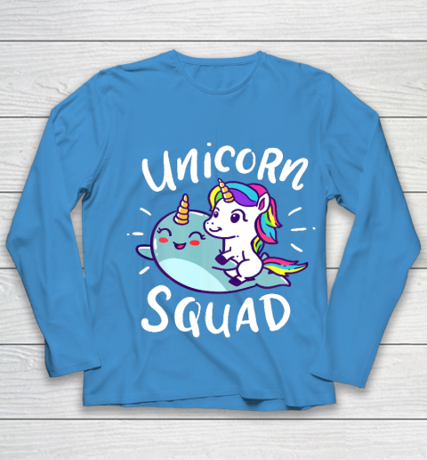 Unicorn Squad Narwhal Funny Cute Birthday Party Present Gift Youth Long Sleeve 5