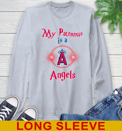 MLB Baseball Harry Potter My Patronus Is A Los Angeles Angels Long Sleeve T-Shirt 6