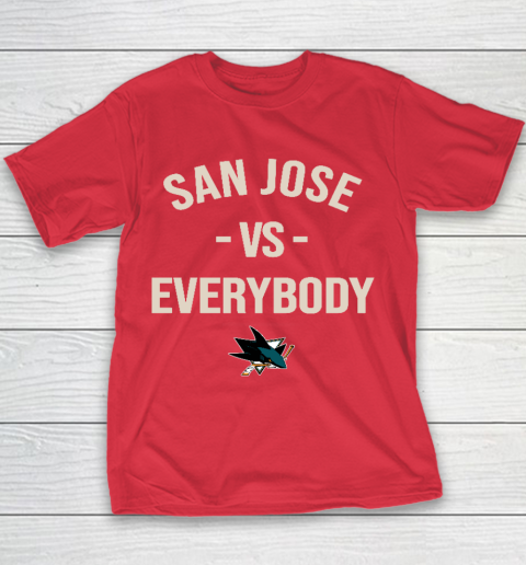 San Jose Sharks Vs Everybody Youth T-Shirt 7