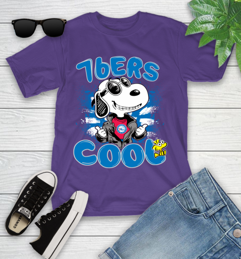 NBA Basketball Philadelphia 76ers Cool Snoopy Shirt Youth T-Shirt 3