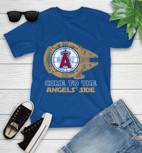 MLB Come To The Los Angeles Angels Side Star Wars Baseball Sports Youth T-Shirt 12