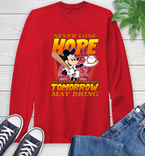 Minnesota Twins MLB Baseball Mickey Disney Never Lose Hope Long Sleeve T-Shirt 11