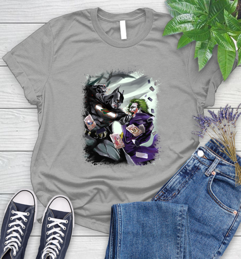 Minnesota Wild NHL Hockey Batman Fighting Joker DC Comics Women's T-Shirt 10