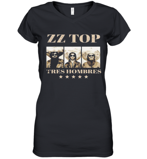 Zz Top Band Tres Hombres Album Women's V-Neck T-Shirt