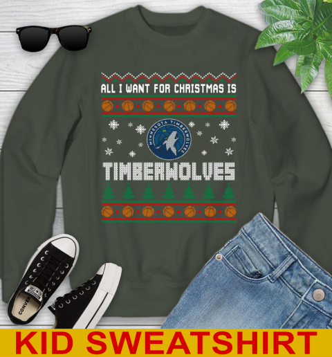 NBA Basketball All I Want For Christmas Is Minnesota Timberwolves 116