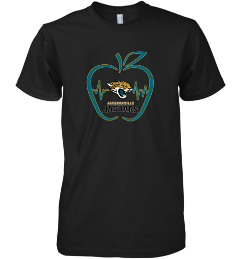 Apple Heartbeat Teacher Symbol Jacksonville Jaguars Premium Men's T-Shirt
