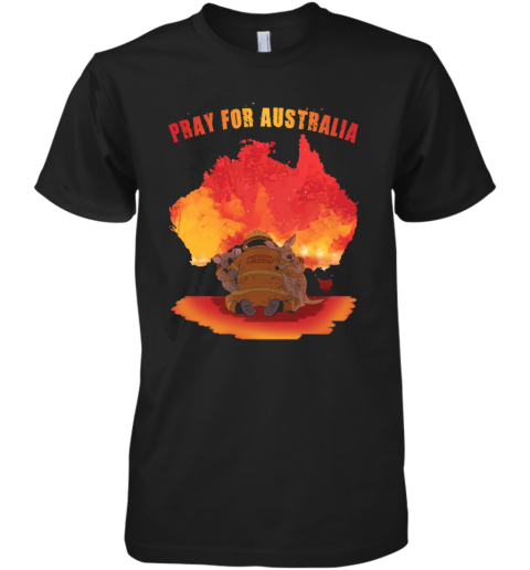 Pray For Australia Wildfire Premium Men's T-Shirt