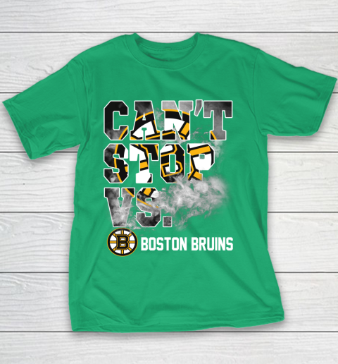NHL Boston Bruins Hockey Can't Stop Vs Youth T-Shirt 3