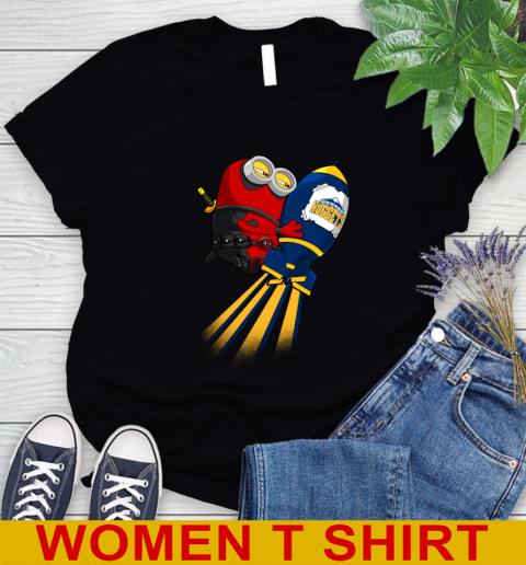 NBA Basketball Denver Nuggets Deadpool Minion Marvel Shirt Women's T-Shirt