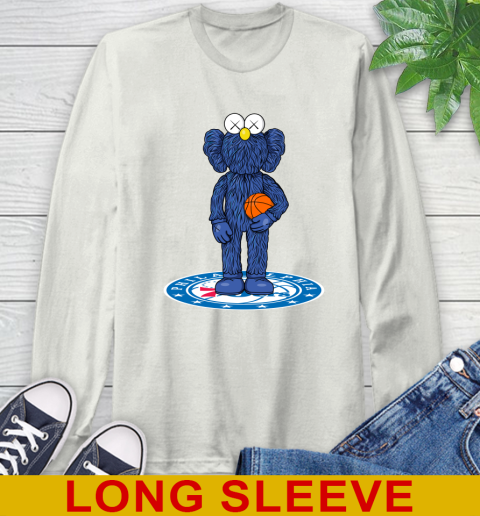 NBA Basketball Philadelphia 76ers Kaws Bff Blue Figure Shirt Long Sleeve T-Shirt 12