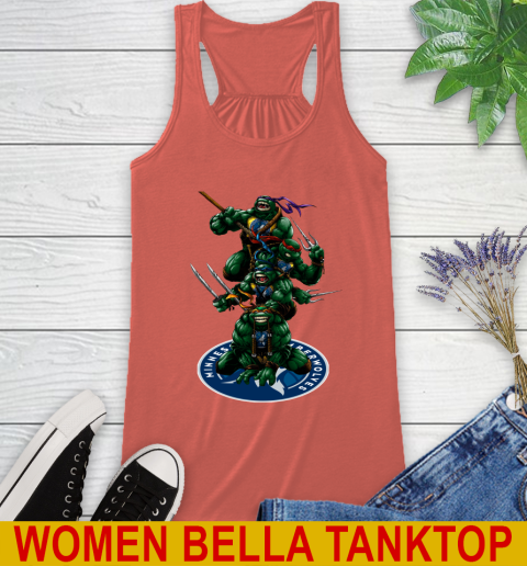 NBA Basketball Minnesota Timberwolves Teenage Mutant Ninja Turtles Shirt Racerback Tank 4