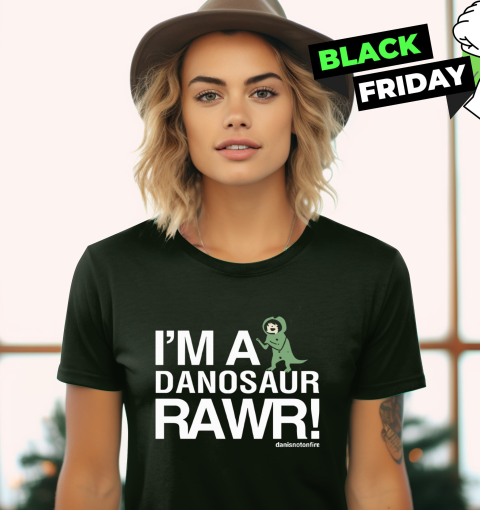 Danisnotonfire I m A Dinosaur Rawr Women s T Shirt Father Figure Clothing