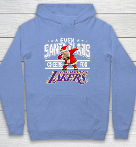 Los Angeles Lakers Even Santa Claus Cheers For Christmas NBA Hoodie 8