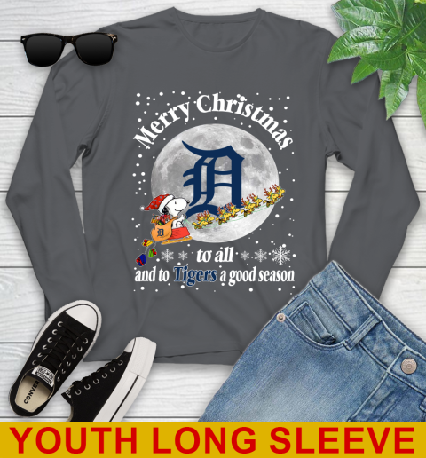 Detroit Tigers Merry Christmas To All And To Tigers A Good Season MLB Baseball Sports Youth Long Sleeve 9