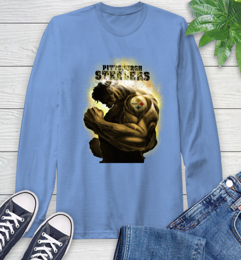 Pittsburgh Steelers NFL Football Hulk Marvel Avengers Sports Long Sleeve T-Shirt 12