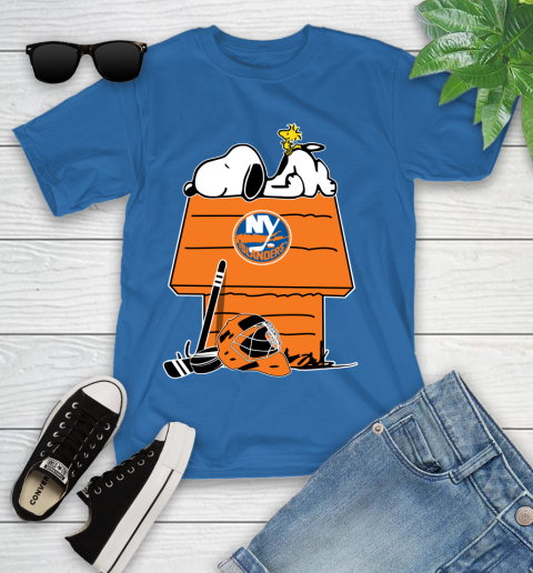 New York Islanders NHL Hockey Snoopy Woodstock The Peanuts Movie (1) Youth T-Shirt 9