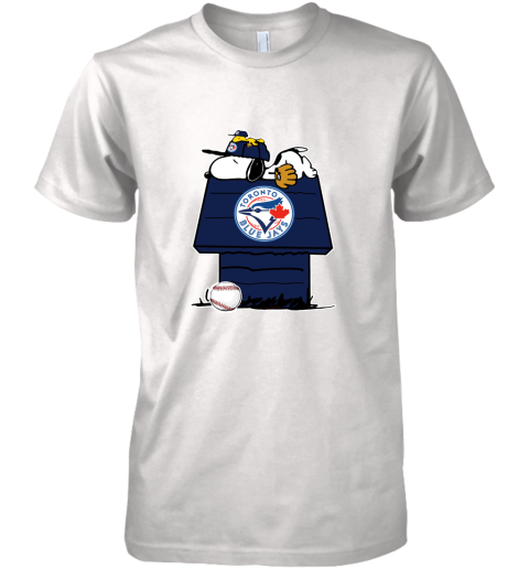 Toronto BLue Jays Snoopy And Woodstock Resting Together MLB Premium Men's T-Shirt