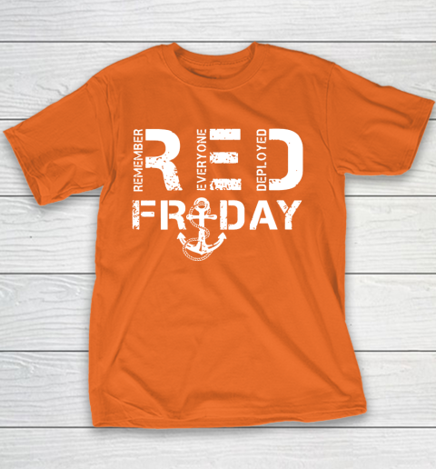 On Fridays We Wear Red Friday Military Navy Soldiers Youth T-Shirt 4