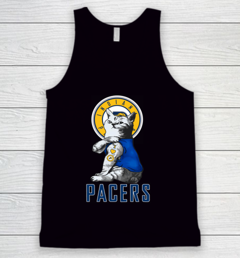 NBA Basketball My Cat Loves Indiana Pacers Tank Top