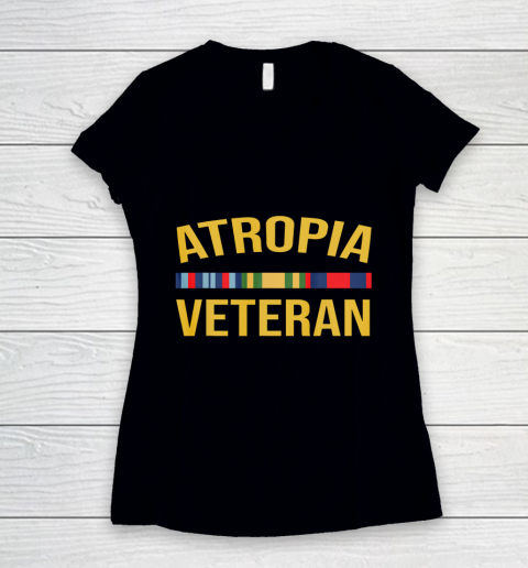 Veteran Shirt Atropia Veteran Flag Veteran Day Father s Day Atropia Women's V-Neck T-Shirt