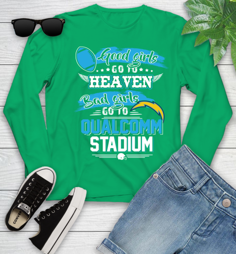 Los Angeles Chargers NFL Bad Girls Go To Qualcomm Stadium Shirt Youth Long Sleeve 7