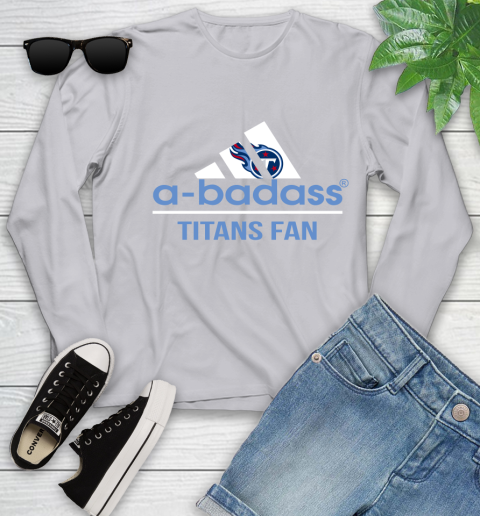 NFL A Badass Tennessee Titans Fan Adidas Football Sports Youth Long Sleeve 5