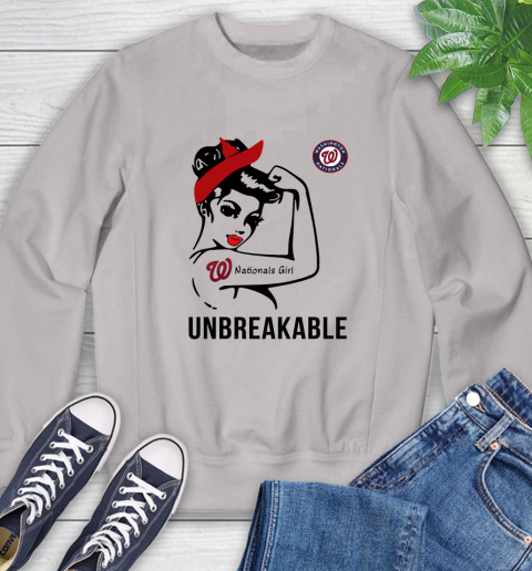WASHINGTON NATIONALS MLB Toronto Blue Jays Girl Unbreakable Baseball Sports Sweatshirt 9